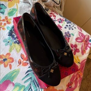 Tory Burch Flats Tortoise shell cap toe